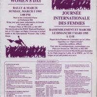 International Women&#039;s Week - calendar / Semaine internationale des femmes - calendrier