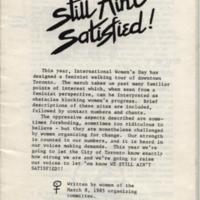 March 8th Coalition - Still ain&#039;t satisfied! - booklet