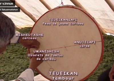 tambour traditionnel innu (innu teueikan)