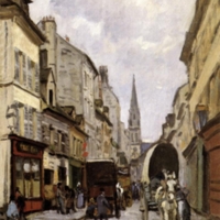 Alfred Sisley, Grande-Rue d&#039;Argenteuil, vers 1872, huile sur toile, 65.4 x 46.2 cm