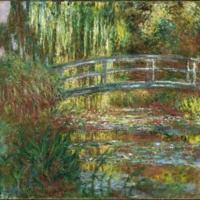 Claude Monet,  L&#039;étang de nénuphars (passerelle japonaise), 1900, huile sur toile, 90.2 x 92.7 cm