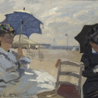 Claude Monet, La plage à Trouville, 1870, huile sur toile, 38 x 46.5 cm