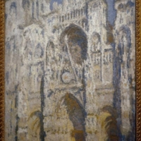 Claude Monet, La cathédrale de Rouen ; le portail et la tour Saint Romain ; plein soleil ; harmonie bleue et or, 1893, huile sur toile