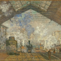 Claude Monet,  La gare Saint Lazare, 1877, huile sur toile, 75.5 x 104 cm