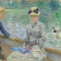 Berthe Morisot,  Jour d&#039;été ; dit aussi: Le Lac du bois de Boulogne, vers 1879, huile sur toile, 45.7 x 75.2 cm