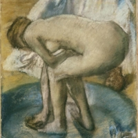 Edgar Degas, Femme au bain dans un tub peu profond, 1885, pastel sur papier, 81.3 x 55.9 cm