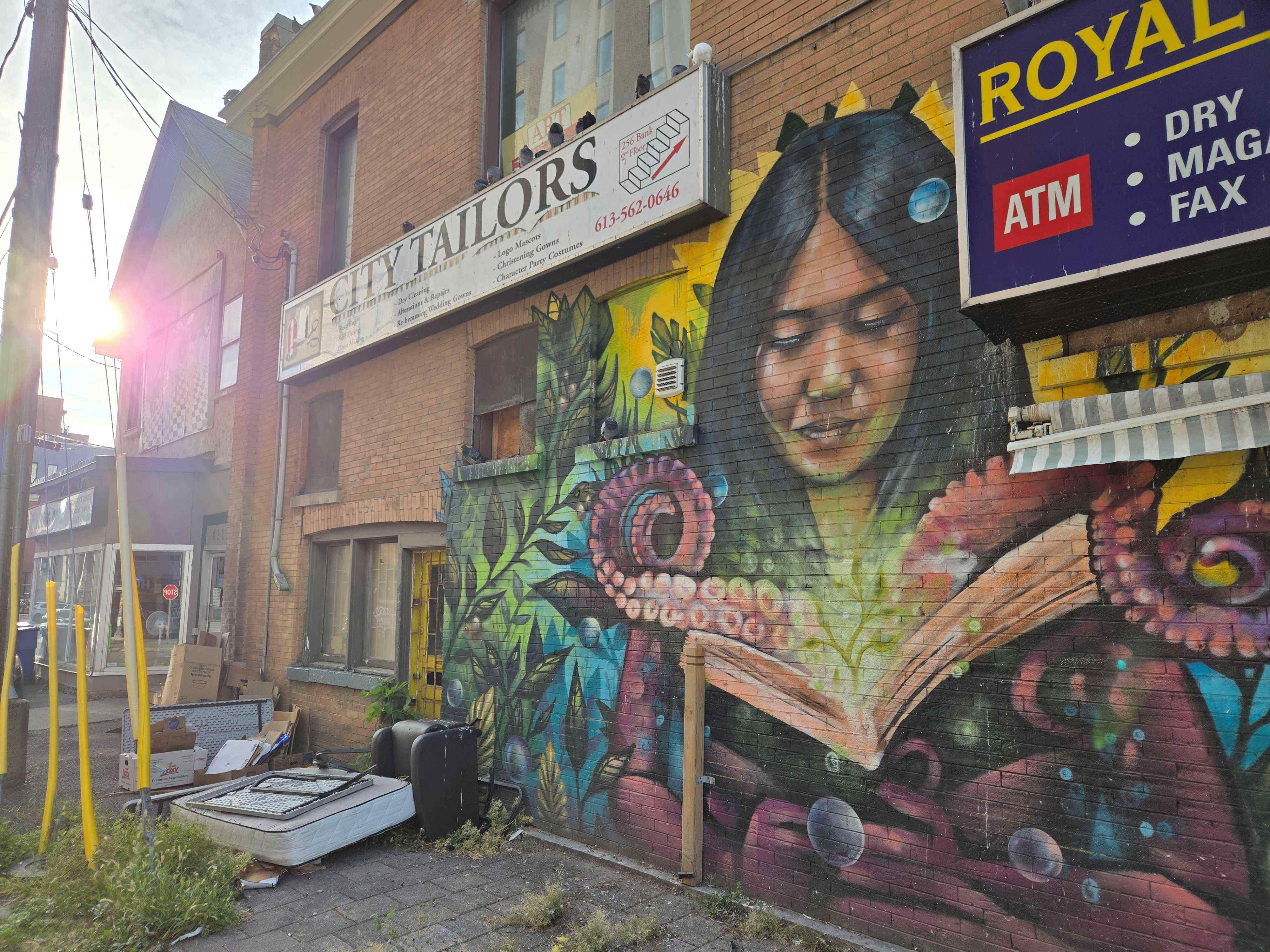 Mural at corner of Cooper Street and Bank Street, Ottawa. Photo by Joerg Esleben