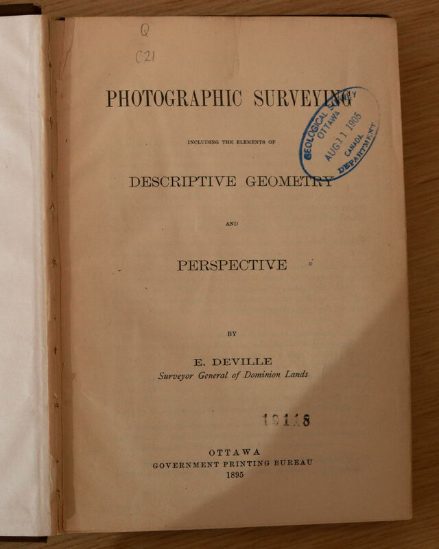 025 - Edouard Deville - Photographic Surveying (1895)