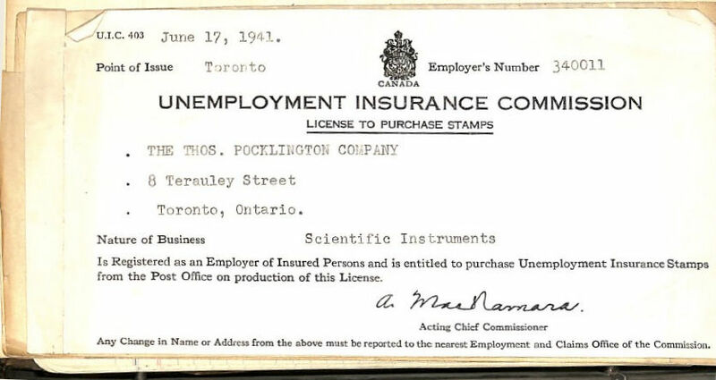 033 - Pocklington - Insurance Card (1941)