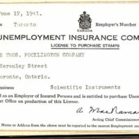 033 - Pocklington - Insurance Card (1941)