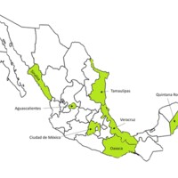 Map of Mexico - states surveyed