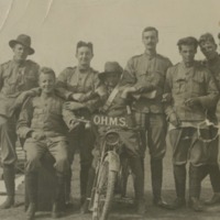 Newfoundland Regiment soldiers with despatch rider
