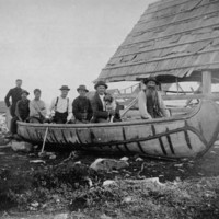 Freight canoe, Hudson Bay Company post, Lake Temagami.