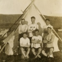 Group of Newfoundland soldiers taking part in athletic events