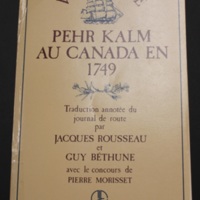 Voyage de Pehr Kalm au Canada en 1749 (book cover)