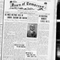 The Dawn of Tomorrow, Vol. I, No. 6 (Front Page)