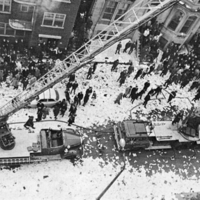 Paper everywhere and a ladder.jpg