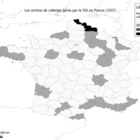 Les centres de collectes gérés par la SIA en France (1937).png