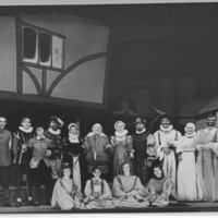 Cast photograph from The Merry Wives of Windsor at the Ottawa Little Theatre (1953)