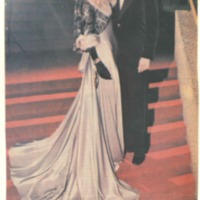 Photograph of Denise Ferguson and James Hurdle taken from an Ottawa Citizen article on costume choices for the NAC&#039;s 1979 production of Hamlet